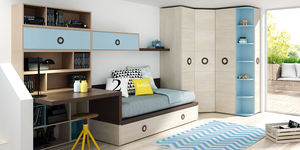 white children's bedroom furniture set / blue / wooden / boy's
