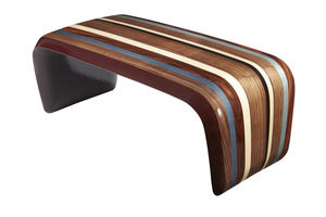 contemporary bench / wooden / custom / handmade