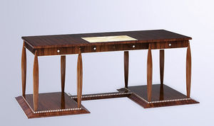 wood veneer desk / Art Deco / commercial / custom