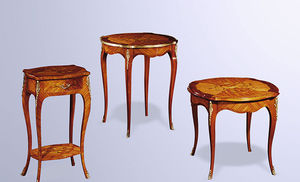 Louis XV style pedestal table / wooden / round / commercial