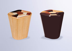 contemporary bar stool / walnut / rosewood / commercial