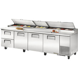 pizza prep table / stainless steel / refrigerated