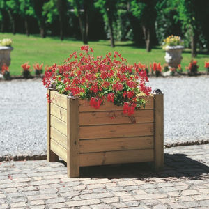 wooden planter / square / contemporary
