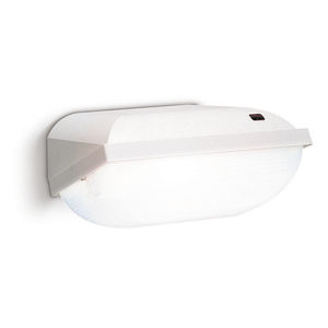 wall-mounted emergency light / rectangular / compact fluorescent / polycarbonate