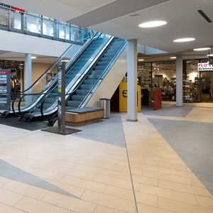 indoor tile / for floors / ceramic / plain