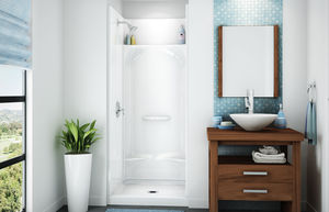 acrylic shower cubicle / square / with hinged door