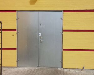 swing industrial door / stainless steel / insulated / for the food industry