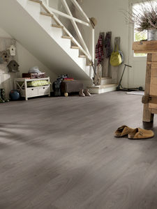 HDF laminate flooring / oak / floating / residential