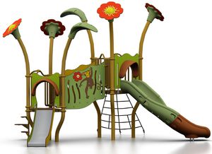public entity play structure / plastic / steel / HPL
