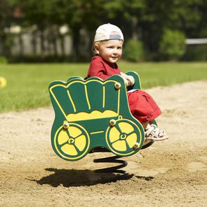 plastic spring rocker / HDPE / transport / 1-seat
