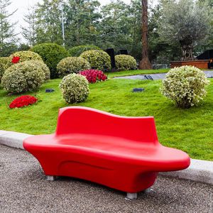 public bench / contemporary / polyethylene / with backrest