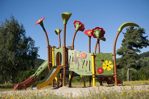 public entity play structure / plastic / steel / HPL