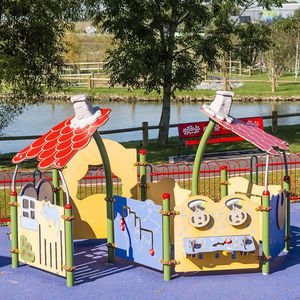 plastic play structure / steel / HPL / for playgrounds