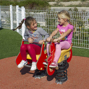 plastic spring rocker / HDPE / transport / 2-person