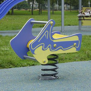 plastic spring rocker / HDPE / transport / 1-seat