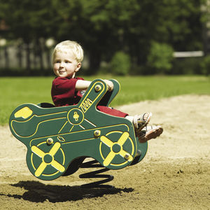 plastic spring rocker / HDPE / transport / 1-seat
