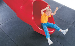 synthetic floor covering / for playgrounds / matte / stone look