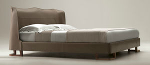 double bed / contemporary / upholstered / with headboard
