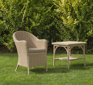 traditional garden chair / with armrests / resin wicker