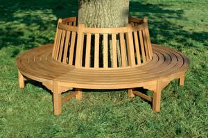 garden bench / traditional / teak / with backrest