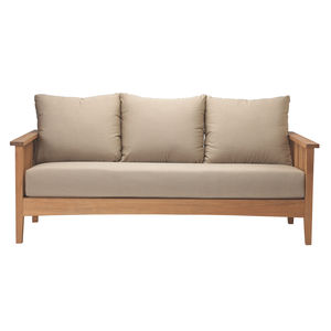 contemporary sofa / garden / teak / 3-seater