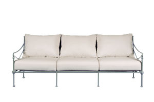 traditional sofa / garden / aluminum / 3-seater