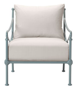 traditional armchair / aluminium / garden