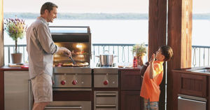 gas barbecue / metal