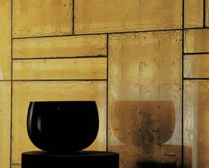 wall tile / glass / polished / metallic effect