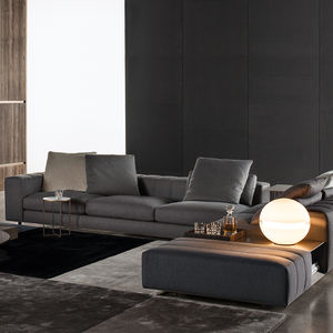 modular sofa / contemporary / fabric / leather