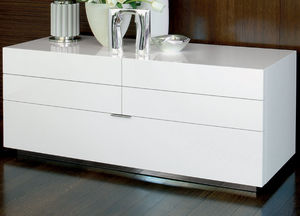 wall-mounted chest of drawers / contemporary / lacquered wood / white