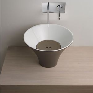 countertop washbasin / ceramic / traditional