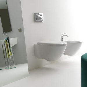 wall-hung toilet / ceramic
