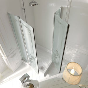 square shower tray / ceramic / non-slip