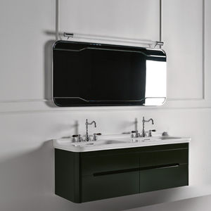 double washbasin cabinet / wall-hung / wooden / contemporary