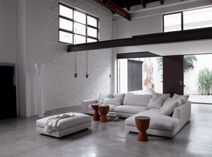 corner sofa / contemporary / cotton / 7-seater and up