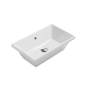 undercounter washbasin / rectangular / ceramic / contemporary
