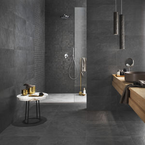 wall tile / for floors / porcelain stoneware / polished