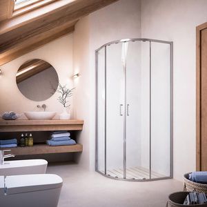sliding shower screen / corner / curved