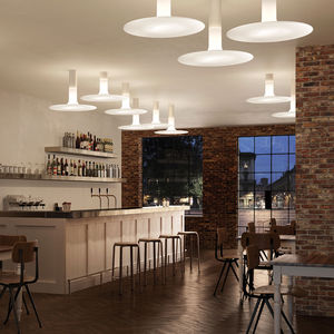 contemporary ceiling light / round / aluminum / polyethylene