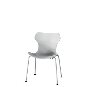 contemporary garden chair / steel / thermoplastic / by Naoto Fukasawa