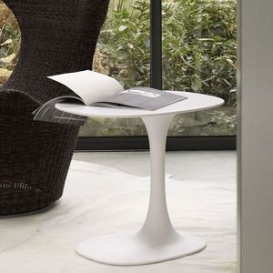 contemporary side table / Cristalplant® / oval / garden