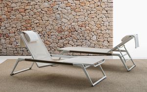 contemporary lounge chair / metal / mesh / outdoor