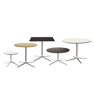 contemporary bistro table / HPL / aluminum / round