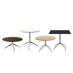 contemporary bistro table / HPL / aluminum / round