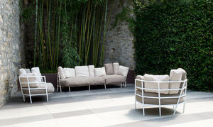 contemporary sofa / garden / steel / by Michele De Lucchi