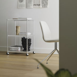 aluminum trolley / glass