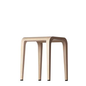 contemporary stool / oak / solid wood / walnut
