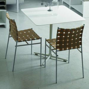 contemporary chair / stackable / with armrests / recyclable