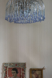 contemporary wallpaper / fabric / geometric / gray